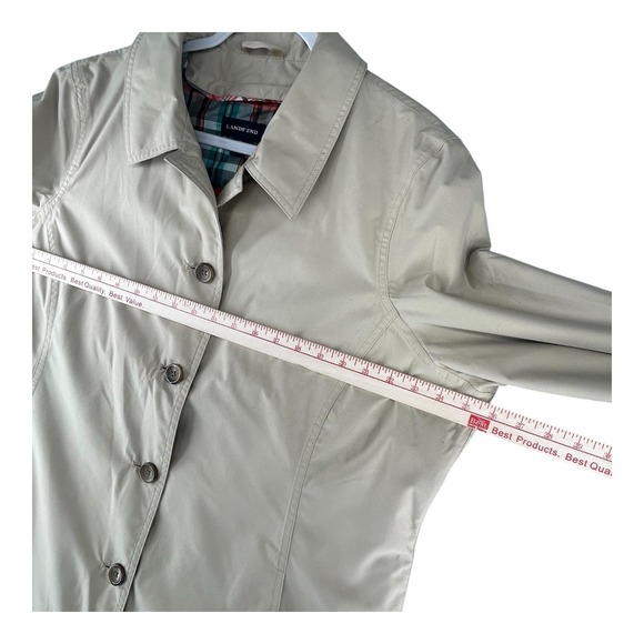 Lands End Beige Quilted Removable Lined Rain Trench Coat Womens X-Large 18/20 - Picture 4 of 14